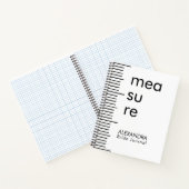 Carnet Modern Black White Measure Bride Wedding  (Intérieur)