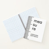 Carnet Modern Black White Measure Typography Sketchbook (Intérieur)