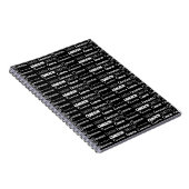 Carnet Modern Black White Personalized Name Collage (Côté Droit)