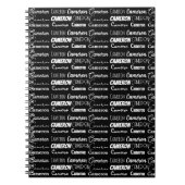 Carnet Modern Black White Personalized Name Collage (Devant)
