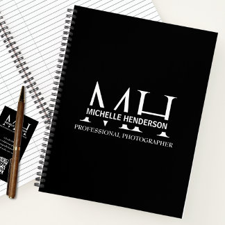 Carnet Modern Black & White Simple business Logo