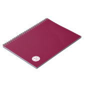 Carnet Modern Burgundy Monogram (Côté gauche)