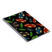 Carnet "Modern Casino Chips 3D Art Design" (Côté Droit)