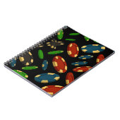 Carnet "Modern Casino Chips 3D Art Design" (Côté gauche)