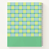 Carnet Modern Checker Blue Green Lime Personalized (Dos)