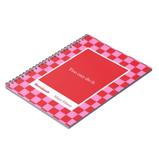 Carnet Modern Checkerboard Block Quote Classic (Côté gauche)