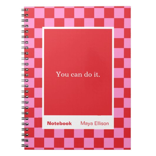Carnet Modern Checkerboard Block Quote Classic (Devant)