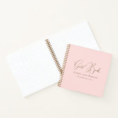 Carnet Modern Chic Elegant Blush Pink Wedding Guest Book (Intérieur)