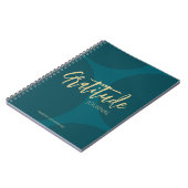 Carnet Modern Classy Turquoise Green Gold Script (Côté gauche)