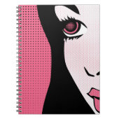Carnet Modern Comic Book Pop Art of Woman's Face (Devant)