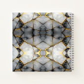 Carnet Modern Cracked Gold White & black marble (Dos)