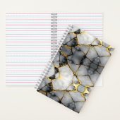 Carnet Modern Cracked Gold White & black marble (À l'intérieur)