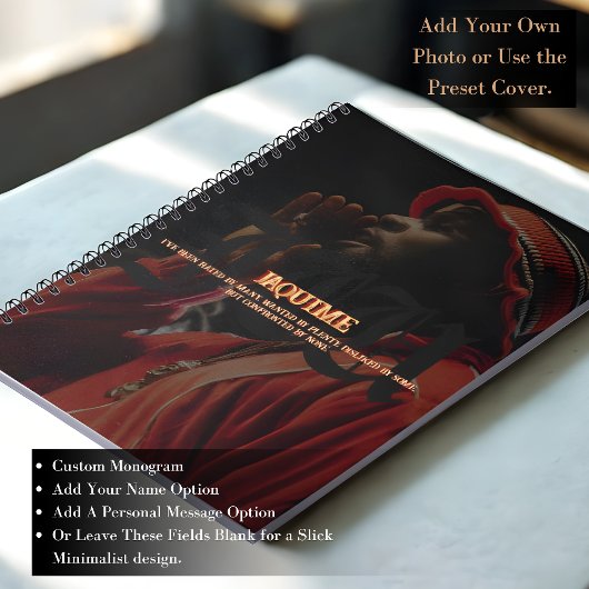 Carnet Modern Custom Name Monogram Hip Hop Sketchbook