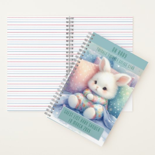 Carnet Modern Cute Pastel Bunny (À l'intérieur)