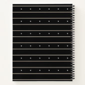 Carnet Modern Dark Gothic Pinstripe Lines And Polka Dots (Dos)