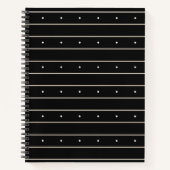 Carnet Modern Dark Gothic Pinstripe Lines And Polka Dots (Devant)
