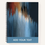 Carnet Modern Diagonal, stripe pattern spiral (Devant)