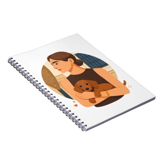 Carnet Modern Dog Mom Aesthetic With Cute Puppy (Côté Droit)