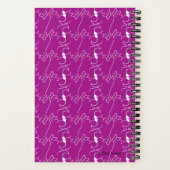 Carnet Modern Dog Profile Pattern Pink Custom Small (Verso)