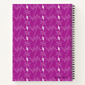 Carnet Modern Dog Profile Pattern Pink Custom Spiral (Dos)
