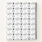 Carnet Modern Dog Profile Pattern White Custom Spiral (Dos)
