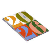 Carnet Modern Earthy Bold Year Blocks Custom Title (Côté Droit)
