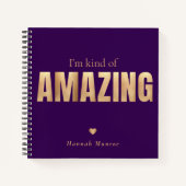 Carnet Modern Elegant Fun Typography Purple (Devant)