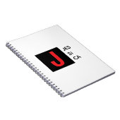 Carnet Modern Elegant Plain Professional Name Monogram (Côté Droit)