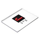 Carnet Modern Elegant Plain Professional Name Monogram (Côté gauche)