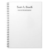 Carnet Modern Elegant Plain Simple White Special (Devant)