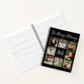 Carnet Modern Funeral GuestBook Photo Collage Memorial (Intérieur)
