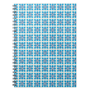 Carnet Modern geometric blue SEA squares pattern