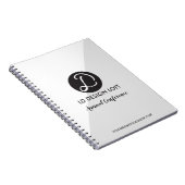 Carnet Modern Grey Diagonal Custom logo Conference (Côté Droit)