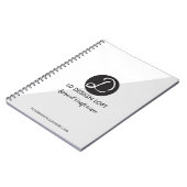 Carnet Modern Grey Diagonal Custom logo Conference (Côté gauche)