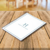 Carnet Modern Initial Patina Blue Border