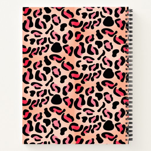 Carnet Modern Leopard Pattern Animal Print (Dos)