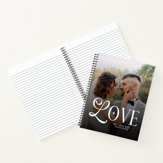 Carnet Modern Love Custom Wedding 2 Photos Couples (Intérieur)