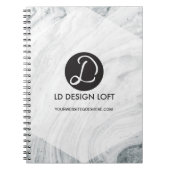 Carnet Modern Marble Customize with Your logo and website (Devant)