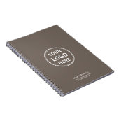 Carnet Modern Minimal Custom Logo Taupe (Côté Droit)