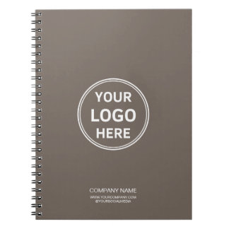 Carnet Modern Minimal Custom Logo Taupe