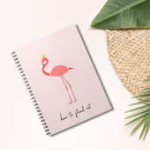Carnet Modern Minimal Pink Flamingo