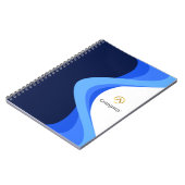 Carnet Modern Minimalist Company Blue White (Côté gauche)