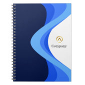 Carnet Modern Minimalist Company Blue White (Devant)