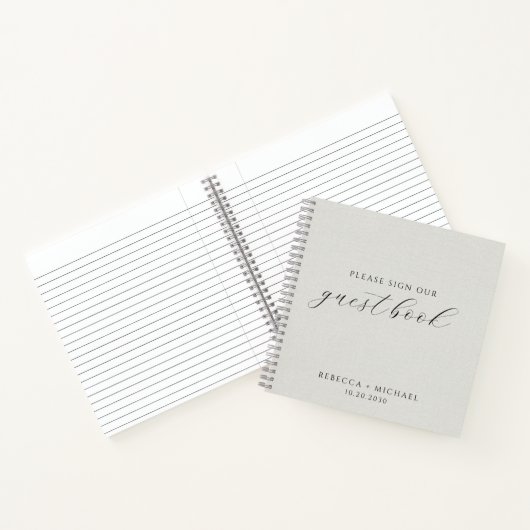 Carnet Modern minimalist Gray Wedding (Intérieur)