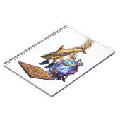 Carnet Modern Minimalist Luxury Cyber Shark - Neon Aesthe (Côté gauche)