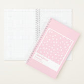 Carnet Modern Pale Pink Floral Pattern Swatch Small (À l'intérieur)