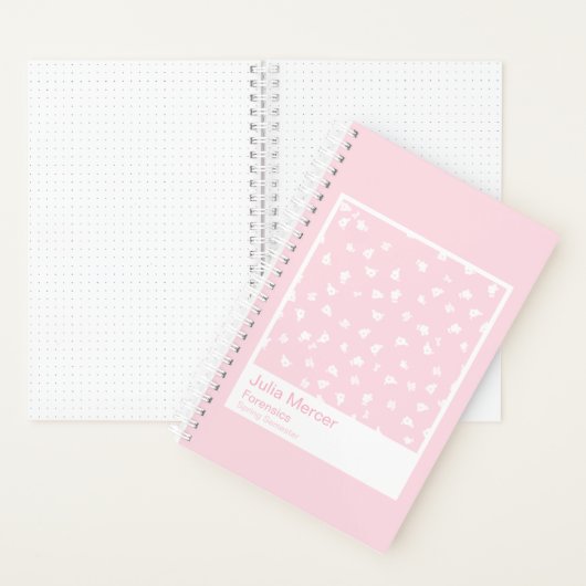 Carnet Modern Pale Pink Floral Pattern Swatch Small (À l'intérieur)