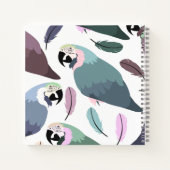 Carnet Modern Parrots Tropical Pattern  (Dos)