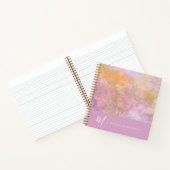Carnet Modern Pastel Floral Pattern Monogrammed Notebook (Intérieur)