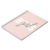 Carnet Modern Pastel Pink Girl Boss Phrase (Côté gauche)